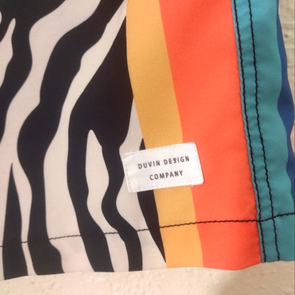 Duvin Design Co Zebra Disco Swim Short - Picture 5 of 7